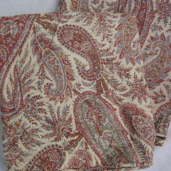 RALPH LAUREN *CHOOSE* STANDARD or KING Tan Red Blue Paisley PILLOW SHAM NEW 1